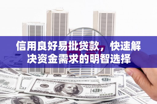 临淄信用良好易批贷款，快速解决资金需求的明智选择