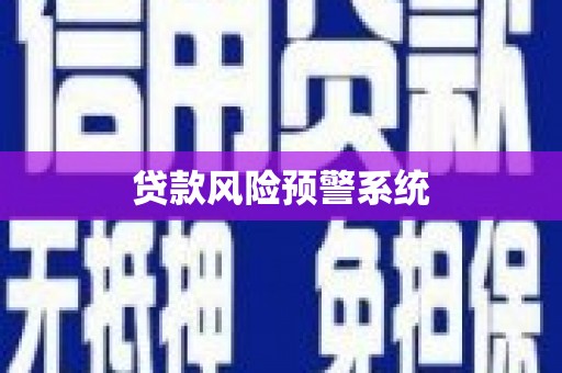 文昌贷款风险预警系统