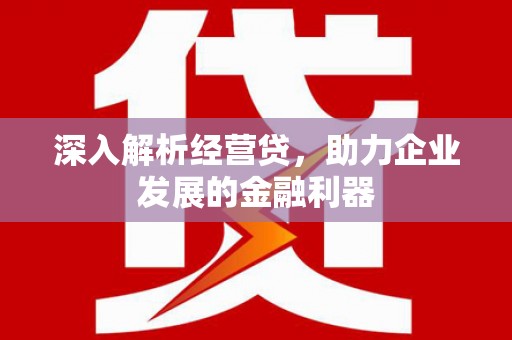 石鼓深入解析经营贷，助力企业发展的金融利器