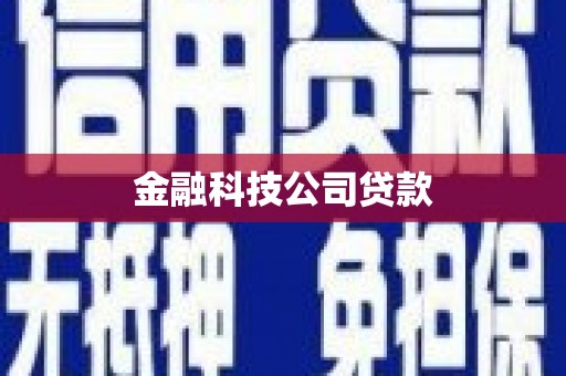 成县金融科技公司贷款
