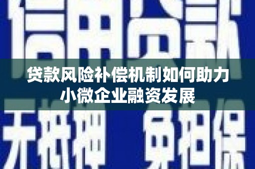 康乐贷款风险补偿机制如何助力小微企业融资发展