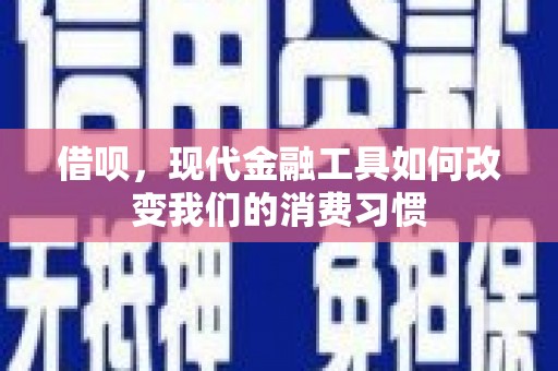 安县借呗，现代金融工具如何改变我们的消费习惯