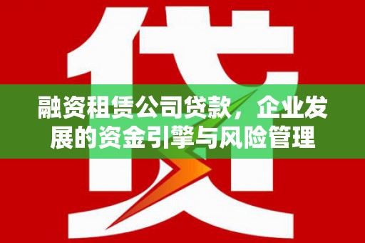雷山融资租赁公司贷款，企业发展的资金引擎与风险管理