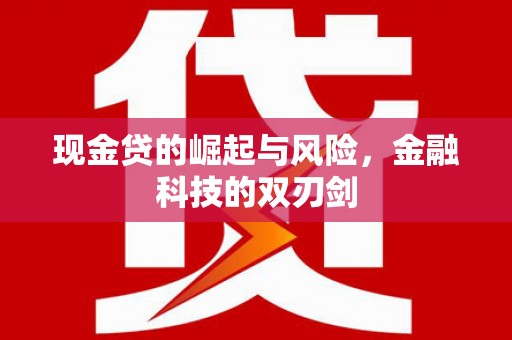 石嘴山现金贷的崛起与风险，金融科技的双刃剑