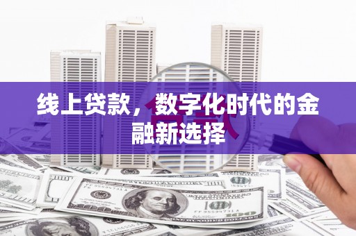 望安线上贷款，数字化时代的金融新选择