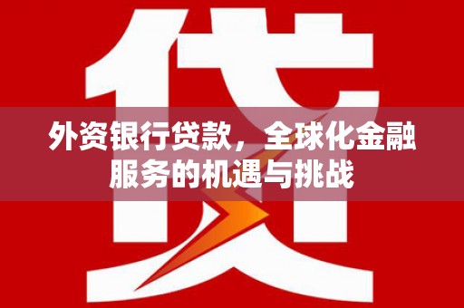 长安外资银行贷款，全球化金融服务的机遇与挑战